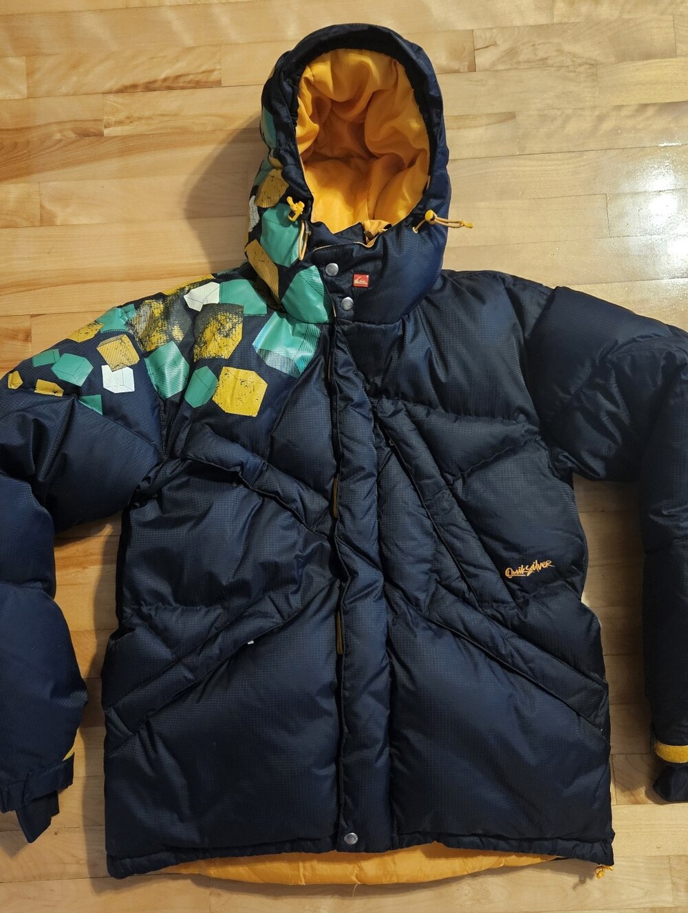 Quiksilver Puffer Parka Down & Feather Filled Size Men's M